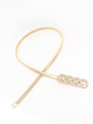 Be One-Of-A-Kind Knot Buckle Metal Stretch Belt - MXSTUDIO.COM