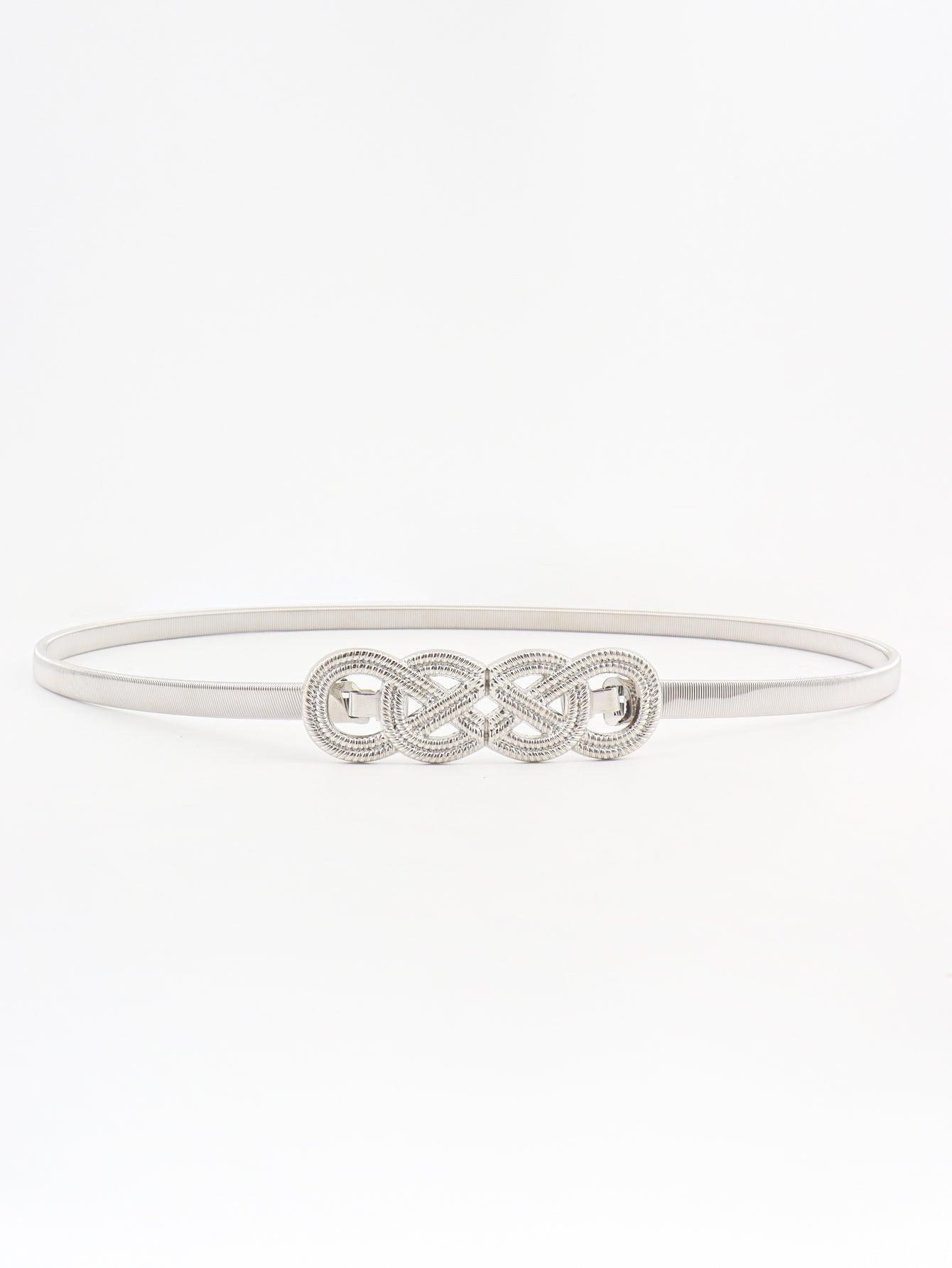 Be One-Of-A-Kind Knot Buckle Metal Stretch Belt - MXSTUDIO.COM