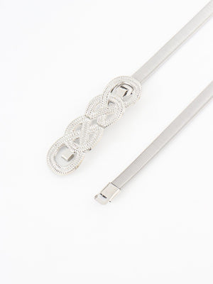 Be One-Of-A-Kind Knot Buckle Metal Stretch Belt - MXSTUDIO.COM
