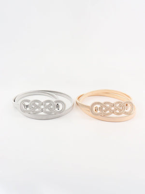 Be One-Of-A-Kind Knot Buckle Metal Stretch Belt - MXSTUDIO.COM