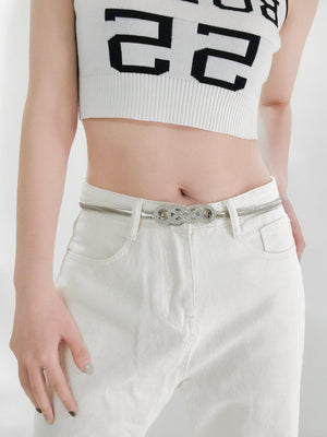 Be One-Of-A-Kind Knot Buckle Metal Stretch Belt - MXSTUDIO.COM
