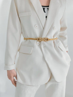 Be One-Of-A-Kind Knot Buckle Metal Stretch Belt - MXSTUDIO.COM