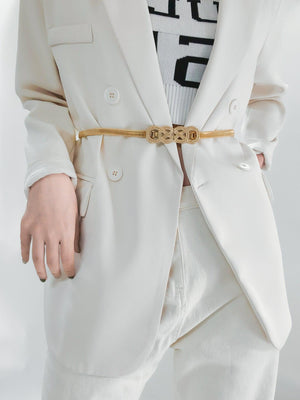 Be One-Of-A-Kind Knot Buckle Metal Stretch Belt - MXSTUDIO.COM