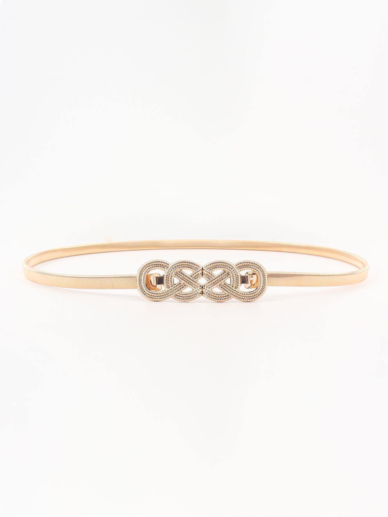 Be One-Of-A-Kind Knot Buckle Metal Stretch Belt - MXSTUDIO.COM