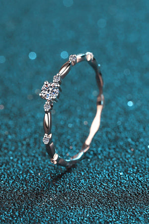 Be Outstanding Sterling Silver Moissanite Ring - MXSTUDIO.COM