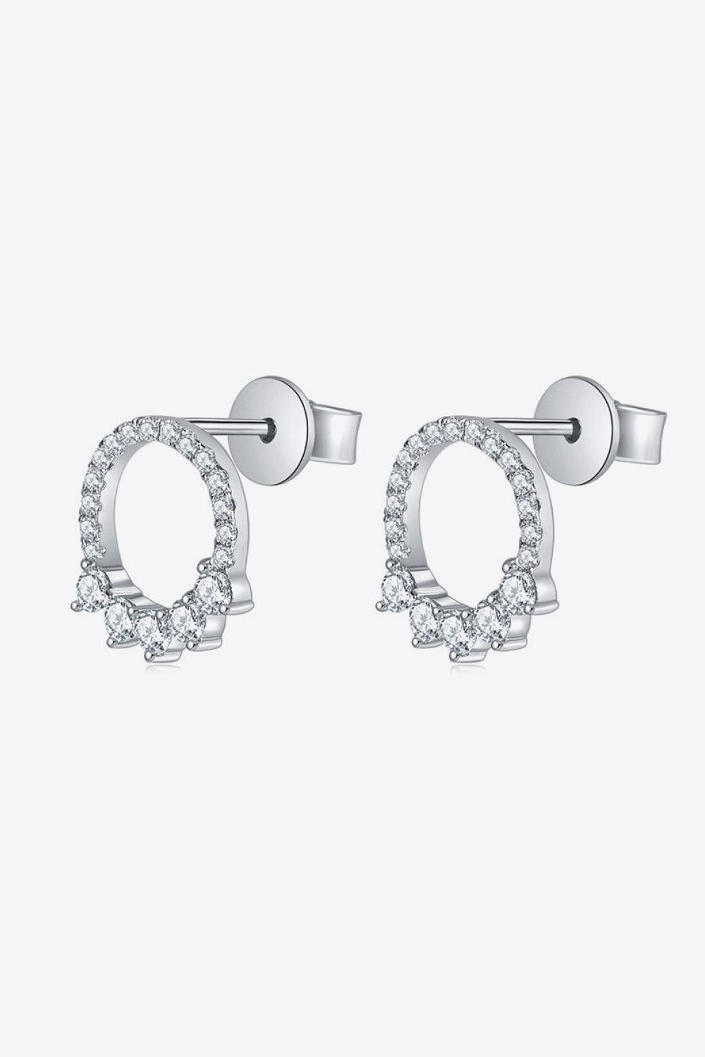 Be The Best Platinum-Plated Moissanite Drop Earrings - MXSTUDIO.COM