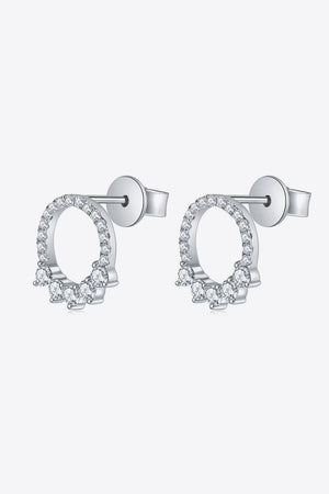 Be The Best Platinum-Plated Moissanite Drop Earrings - MXSTUDIO.COM