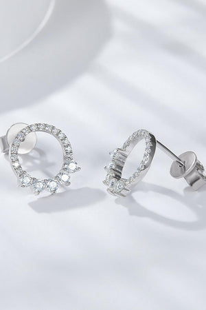 Be The Best Platinum-Plated Moissanite Drop Earrings - MXSTUDIO.COM