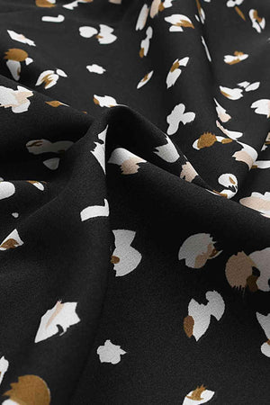a black and white floral print fabric