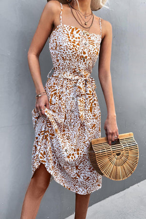 Beat the Heat Spaghetti Strap Belted Dress - MXSTUDIO.COM