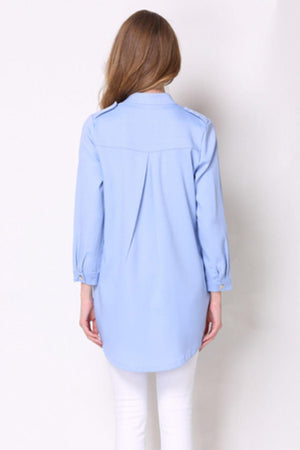 Beautiful Layer Three-Quarter Sleeve Longline Blazer - MXSTUDIO.COM