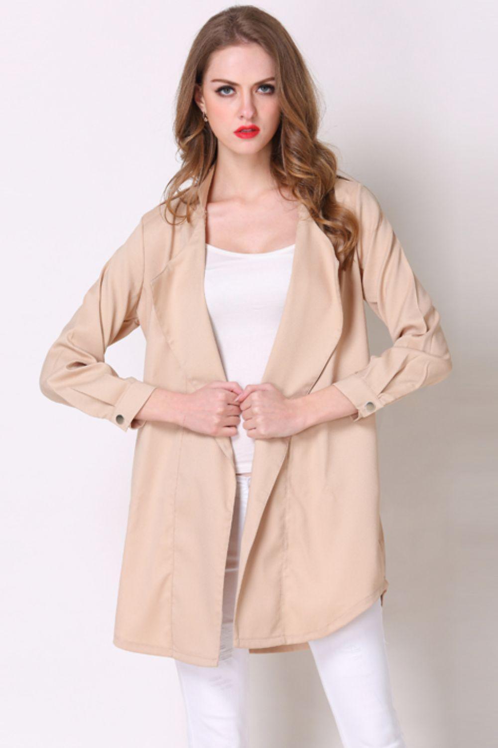 Beautiful Layer Three-Quarter Sleeve Longline Blazer - MXSTUDIO.COM