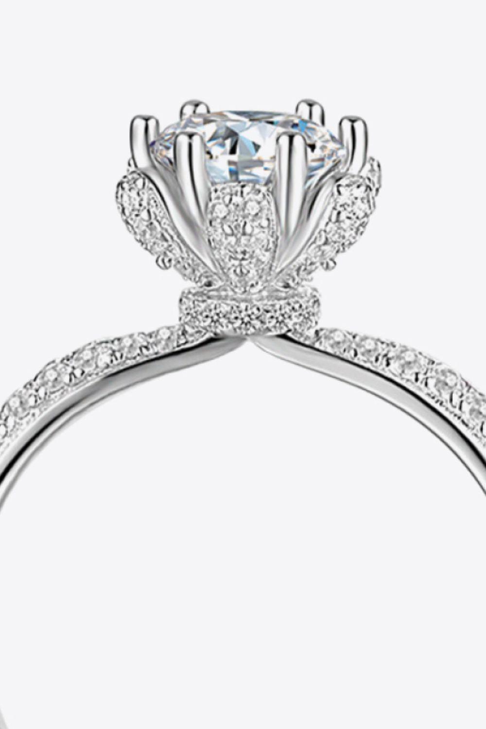 Beauty Of Life Zircon Accents 1 Carat Moissanite Ring - MXSTUDIO.COM
