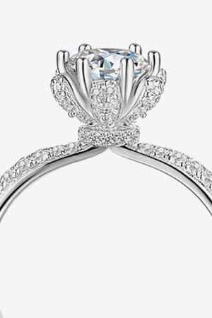 Beauty Of Life Zircon Accents 1 Carat Moissanite Ring - MXSTUDIO.COM