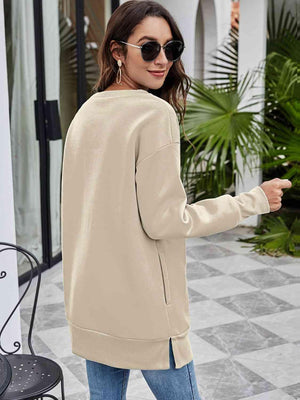 Believe Graphic Tunic Christmas Sweatshirt-MXSTUDIO.COM