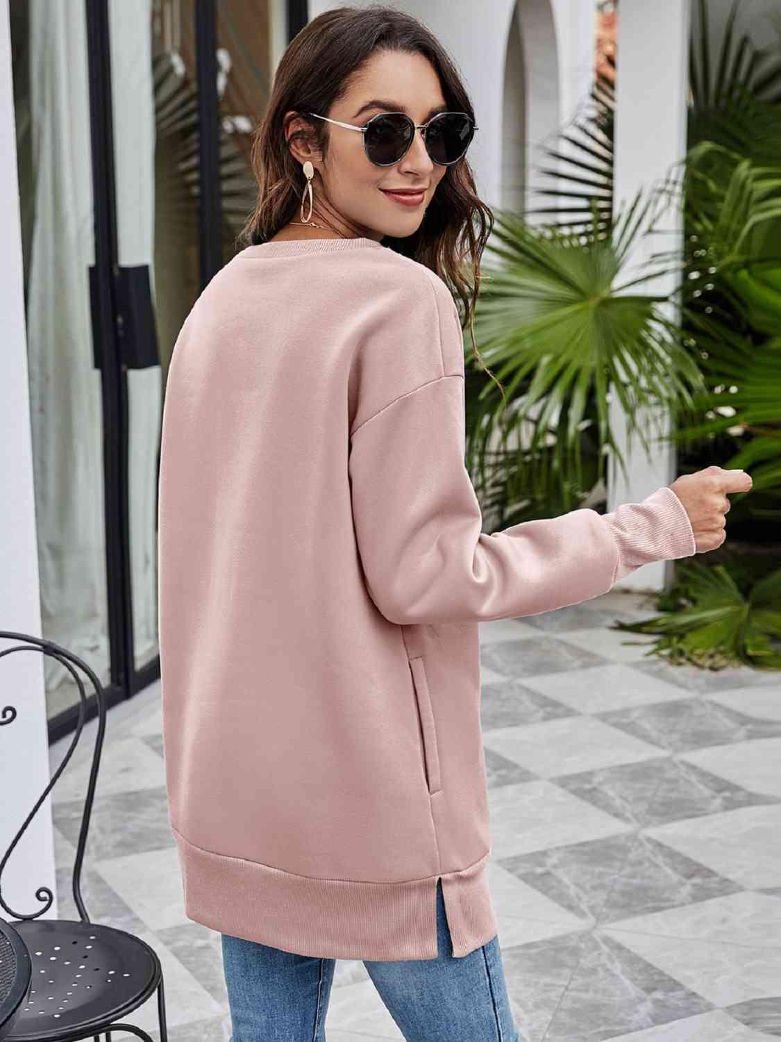 Believe Graphic Tunic Christmas Sweatshirt-MXSTUDIO.COM