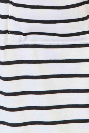 Black And White Longline Womens Striped Cardigan - MXSTUDIO.COM