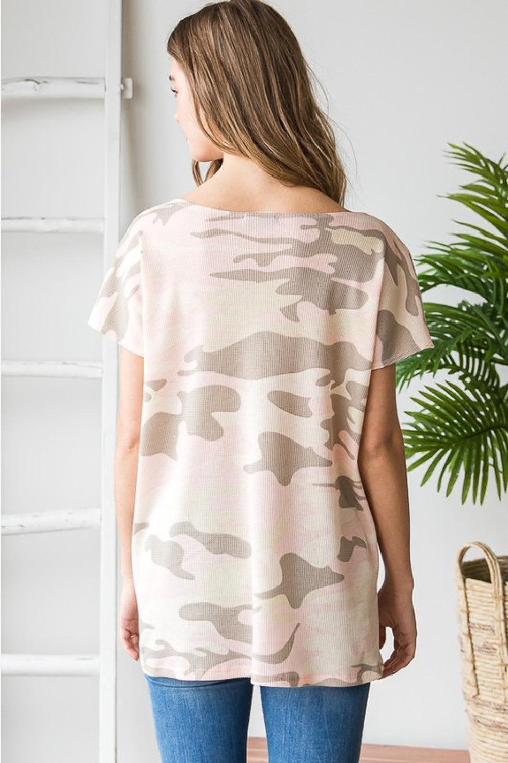 Blushing Pink Camouflage T-Shirt - MXSTUDIO.COM