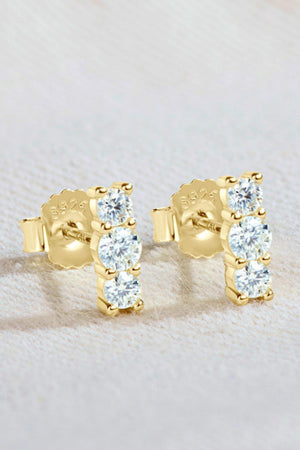 Boundless Gold/Platinum-Plated Moissanite Stud Earrings - MXSTUDIO.COM