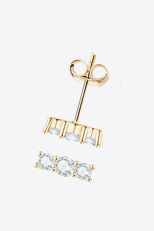 Boundless Gold/Platinum-Plated Moissanite Stud Earrings - MXSTUDIO.COM