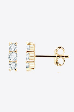 Boundless Gold/Platinum-Plated Moissanite Stud Earrings - MXSTUDIO.COM