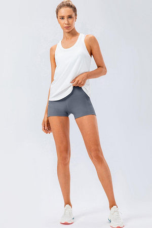 Breathable High Waisted Active Shorts - MXSTUDIO.COM