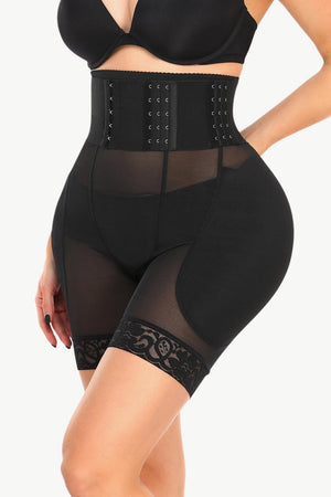 Breathable Lace Trim Hip Lifter Shaping Shorts - MXSTUDIO.COM