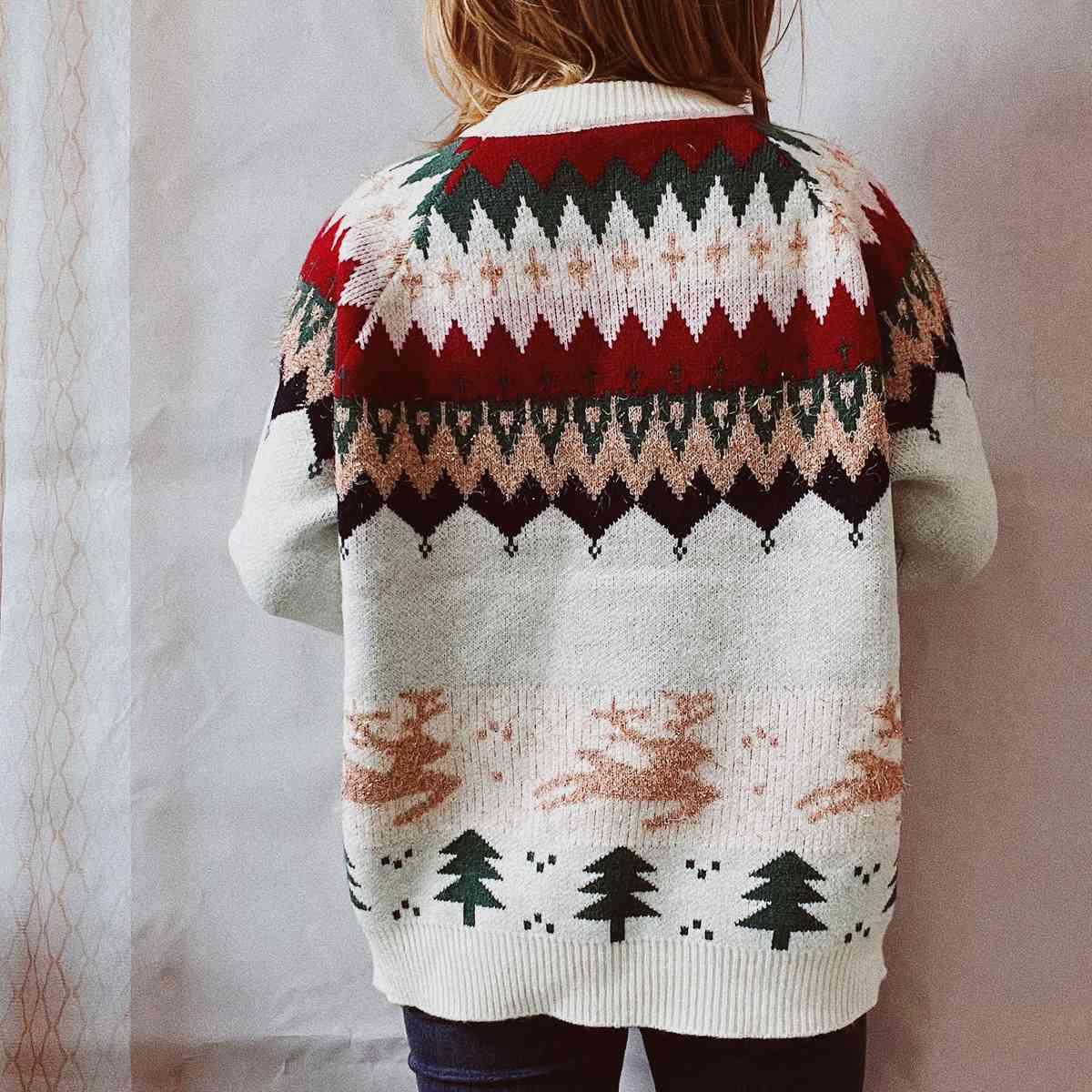 Brilliant Graphic Women Long Sleeve Sweater-MXSTUDIO.COM