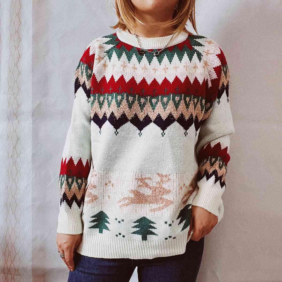 Brilliant Graphic Women Long Sleeve Sweater-MXSTUDIO.COM