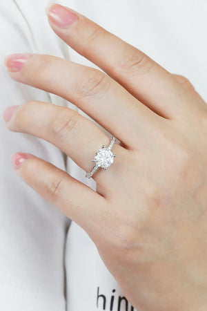 Bring Cheer Side Stone 1.5 Carat Moissanite Ring - MXSTUDIO.COM