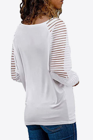Bubbly Comfort V-Neck Long Raglan Sleeve Top - MXSTUDIO.COM