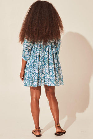 Bubbly Fresh Half Sleeve Floral Mini Dress - MXSTUDIO.COM