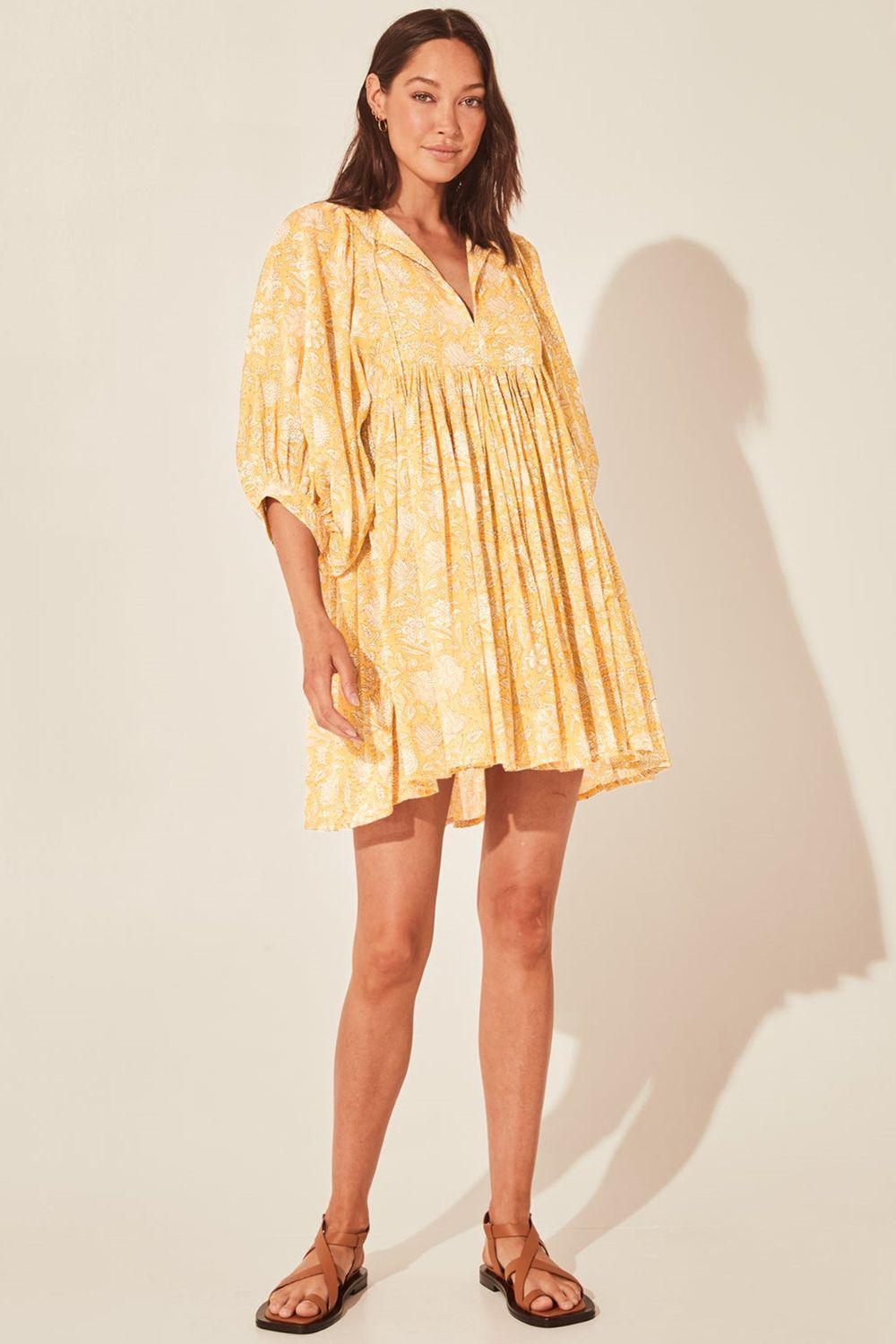 Bubbly Fresh Half Sleeve Floral Mini Dress - MXSTUDIO.COM