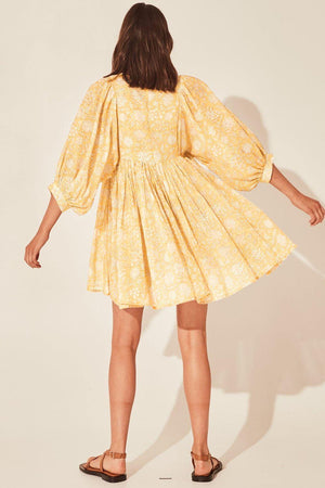 Bubbly Fresh Half Sleeve Floral Mini Dress - MXSTUDIO.COM