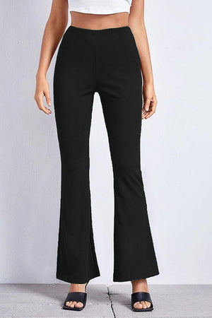 Casual Ankle Cut High Rise Flared Pants - MXSTUDIO.COM
