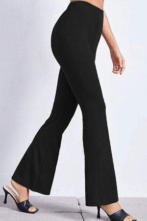 Casual Ankle Cut High Rise Flared Pants - MXSTUDIO.COM