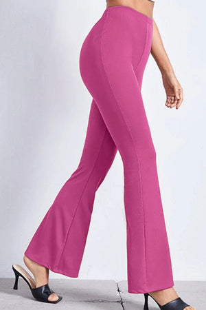 Casual Ankle Cut High Rise Flared Pants - MXSTUDIO.COM