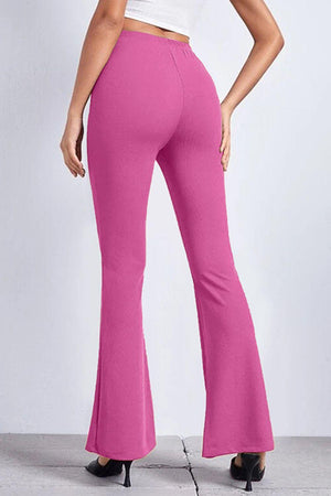 Casual Ankle Cut High Rise Flared Pants - MXSTUDIO.COM