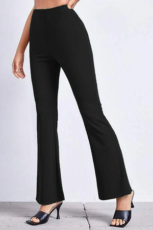 Casual Ankle Cut High Rise Flared Pants - MXSTUDIO.COM