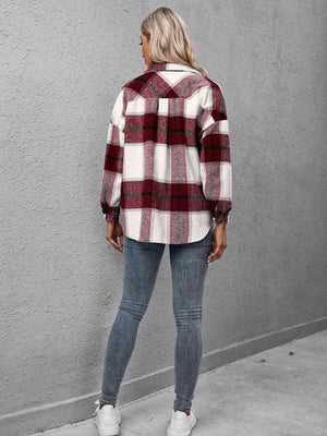 Casual Embrace Plaid Shirt Jacket - MXSTUDIO.COM