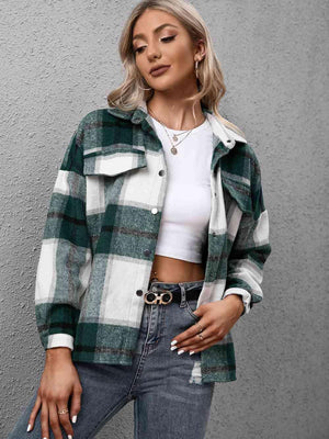Casual Embrace Plaid Shirt Jacket - MXSTUDIO.COM