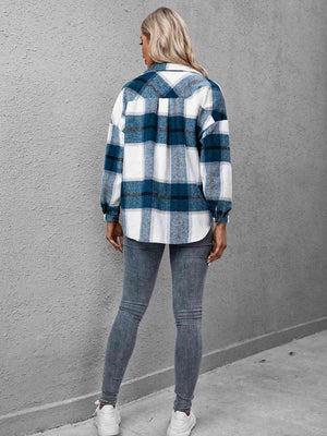 Casual Embrace Plaid Shirt Jacket - MXSTUDIO.COM