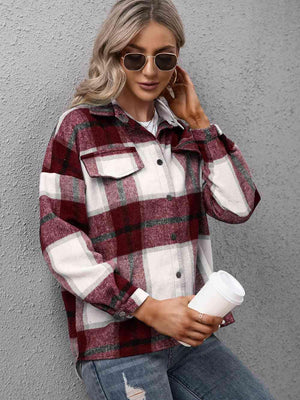 Casual Embrace Plaid Shirt Jacket - MXSTUDIO.COM
