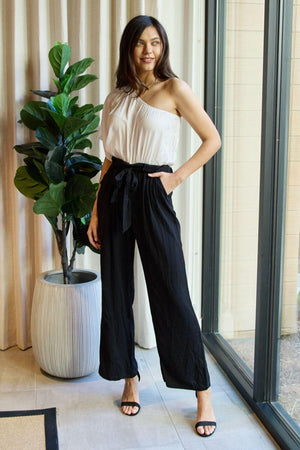 Casual Single-Sleeve Jumpsuit - MXSTUDIO.COM