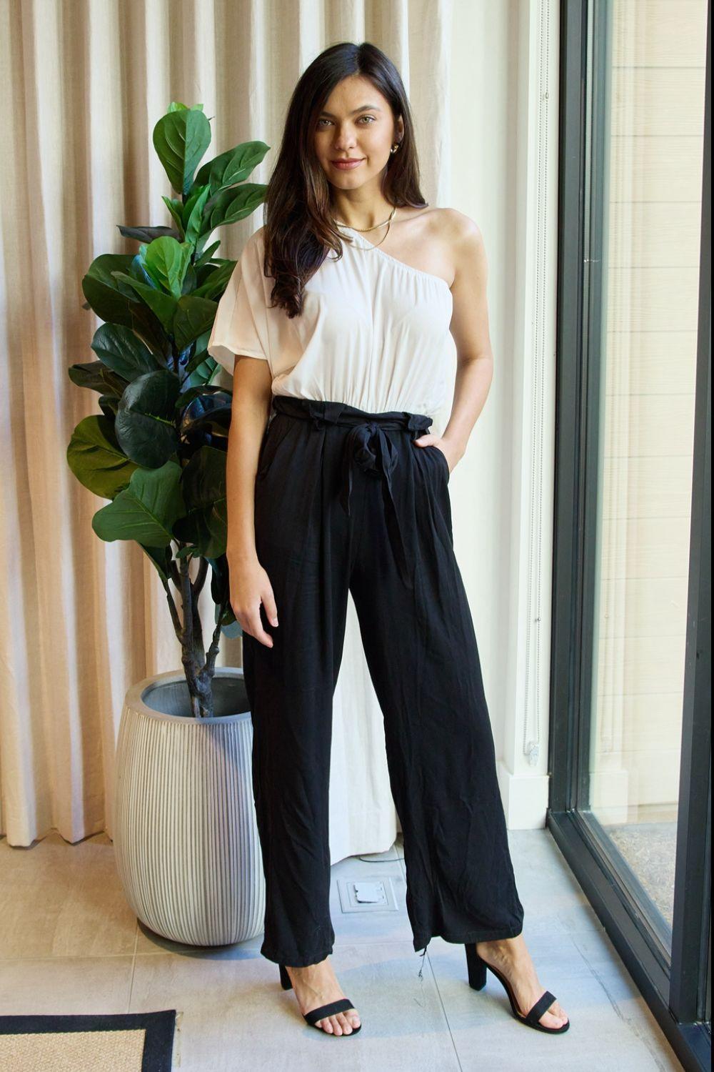 Casual Single-Sleeve Jumpsuit - MXSTUDIO.COM