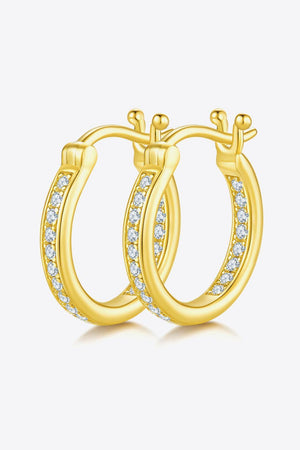 Celebrated 925 Sterling Silver Moissanite Hoop Earrings - MXSTUDIO.COM