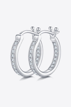Celebrated 925 Sterling Silver Moissanite Hoop Earrings - MXSTUDIO.COM
