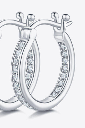Celebrated 925 Sterling Silver Moissanite Hoop Earrings - MXSTUDIO.COM