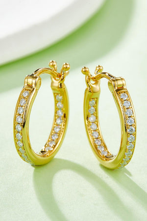 Celebrated 925 Sterling Silver Moissanite Hoop Earrings - MXSTUDIO.COM