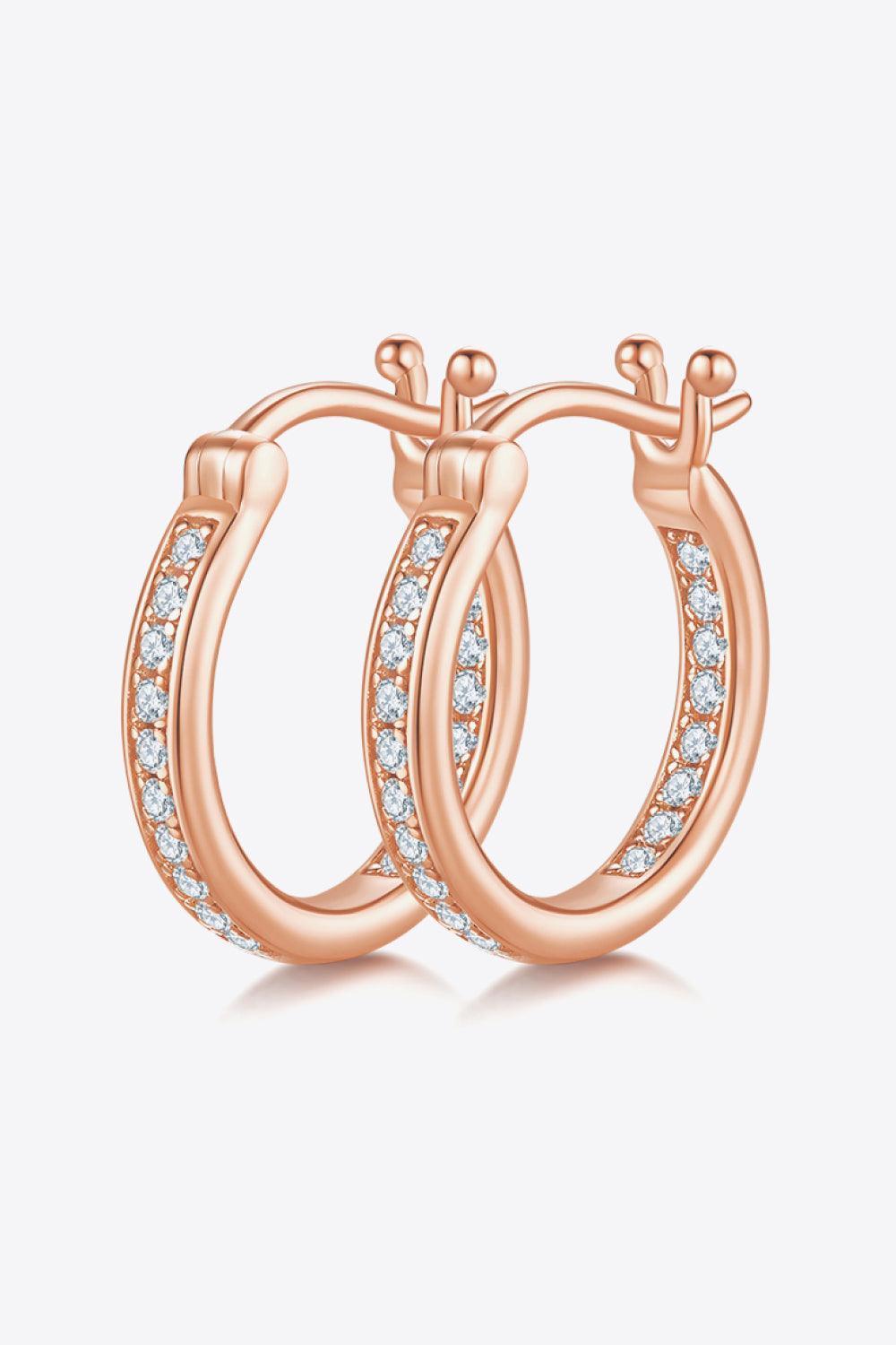 Celebrated 925 Sterling Silver Moissanite Hoop Earrings - MXSTUDIO.COM